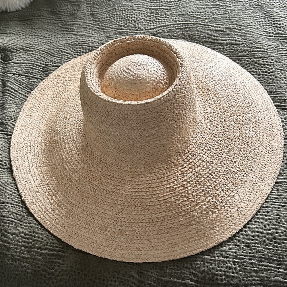 Madewell Tan Rafia Wide-Brimmed Sun Hat